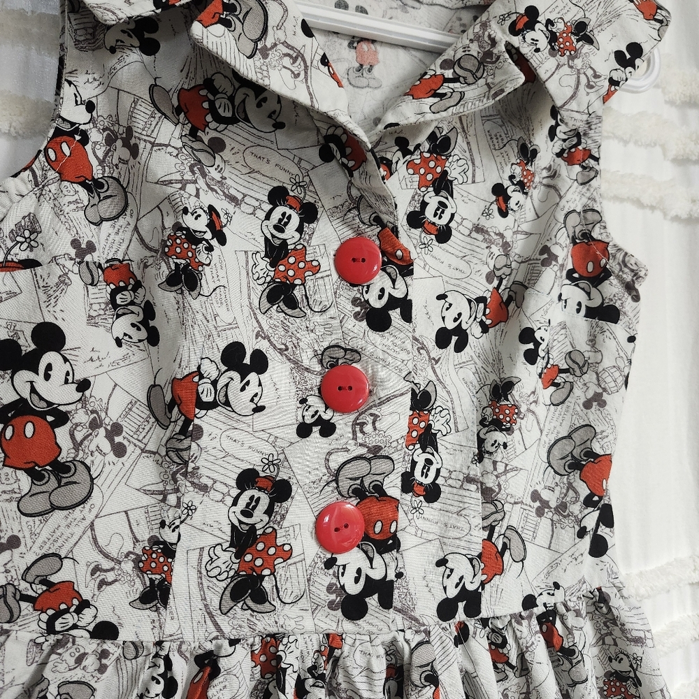 Rare, Vintage Disney Dress with Mickey and Red Accents. FINAL Reduced Price! - Picture 11 of 13